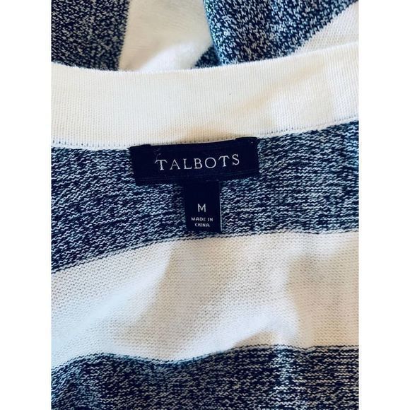 Talbots Womens Open Face‎ Striped Cardigan Size M - Picture 3 of 4